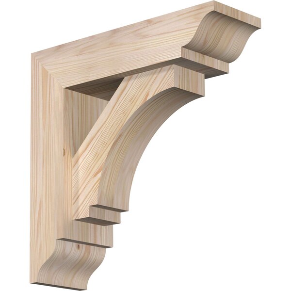 Ekena Millwork Imperial Traditional Smooth Bracket w/ Offset Brace, Douglas Fir, 5 1/2"W x 18"D x 18"H BKT0604X18X18IMP01SDF - main